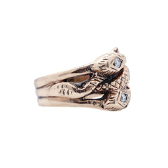 Unusual and Authentic Victorian Era 10k Rose Gold and Diamond Ring | Garston