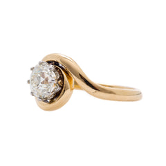 Beautiful and Authentic 1960's Platinum and 18k Yellow Gold Swirl Ring | Hemlock Hills