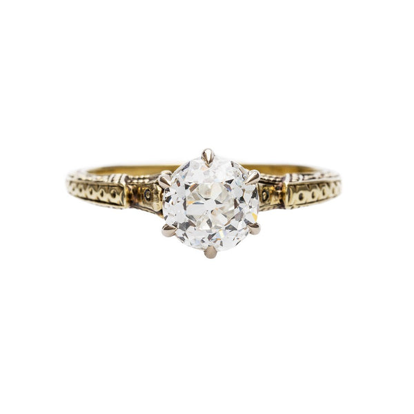 Intricate Edwardian Solitaire Engagement Ring