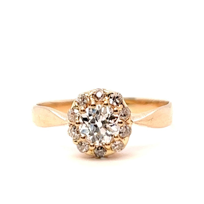 0.71ct Old Euro Victorian Diamond Halo Antique Engagement Ring | Cornell