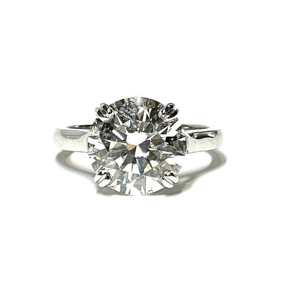 Custom Platinum Solitaire Engagement Ring