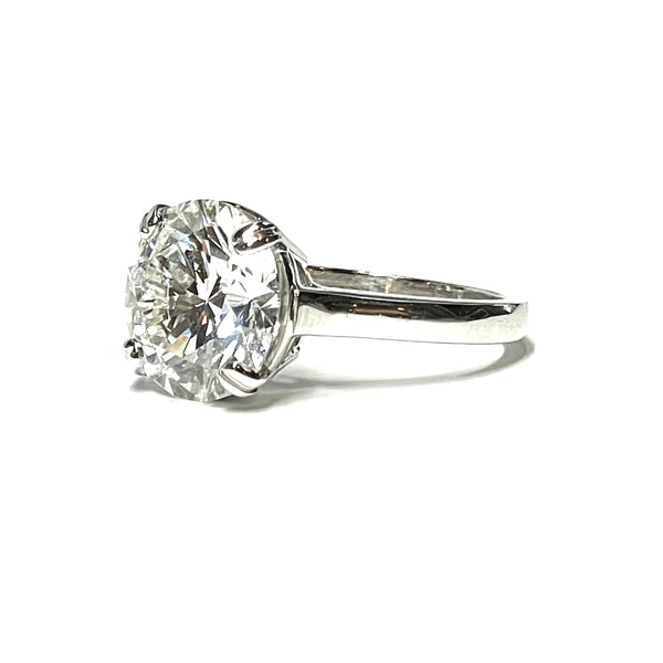 Custom Platinum Solitaire Engagement Ring