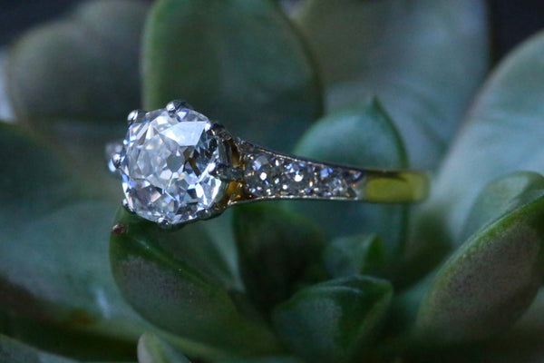 Brookfield Park | Timeless Two-Tone Edwardian Diamond Engagement Ring at Trumpet & Horn