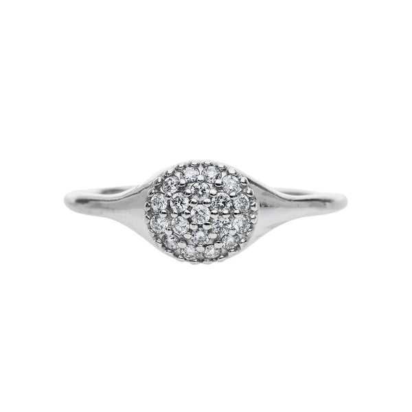 18k white gold vintage diamond engagement ring | Lockland