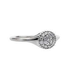 18k white gold vintage diamond engagement ring | Lockland