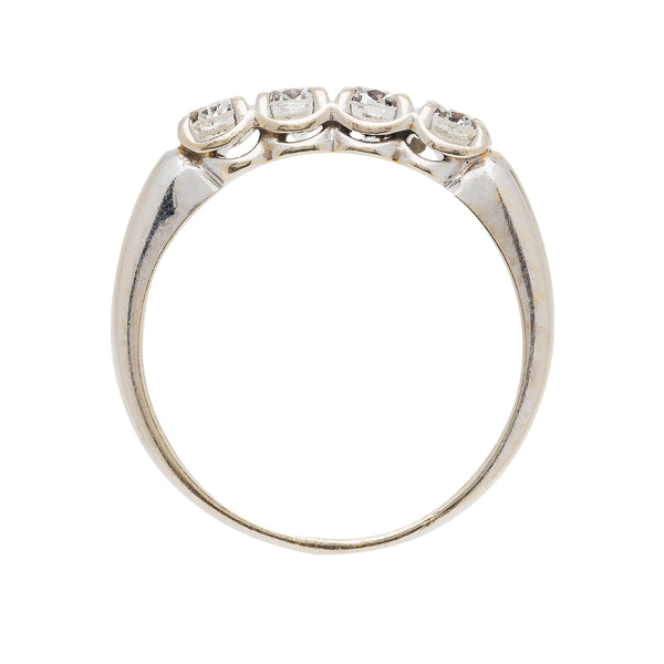 white gold contemporary diamond wedding band