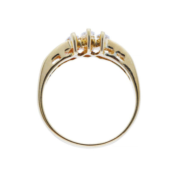 A Unique Modern 18 Karat Yellow Gold and Marquise Diamond Ring | Ocotillo