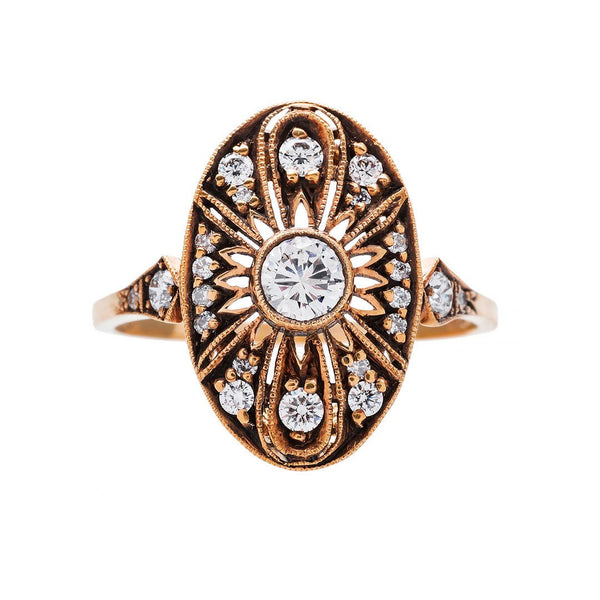 Edwardian Style Vintage Diamond Engagement Ring | Peachtree