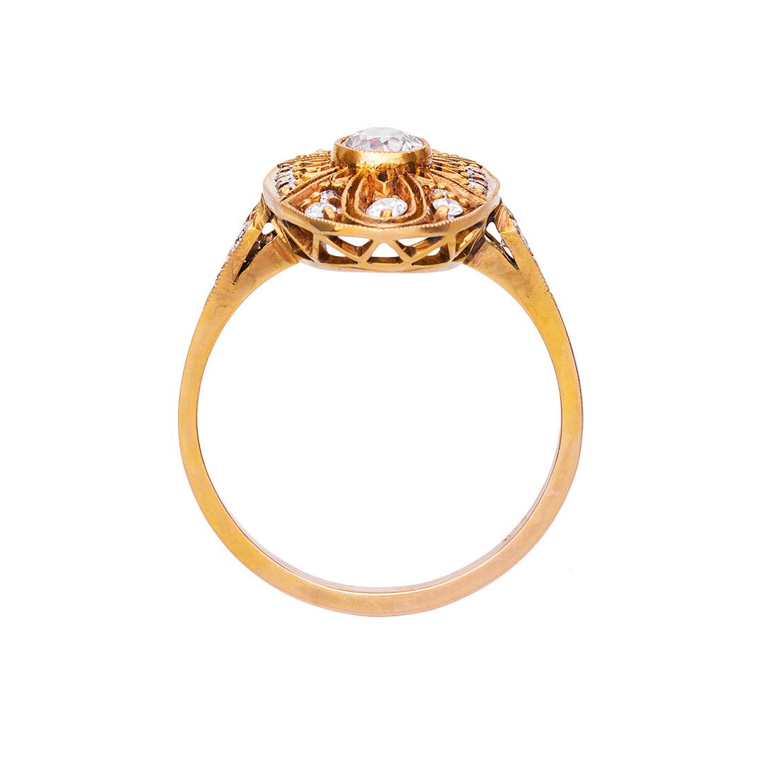 Edwardian Style Vintage Diamond Engagement Ring | Peachtree