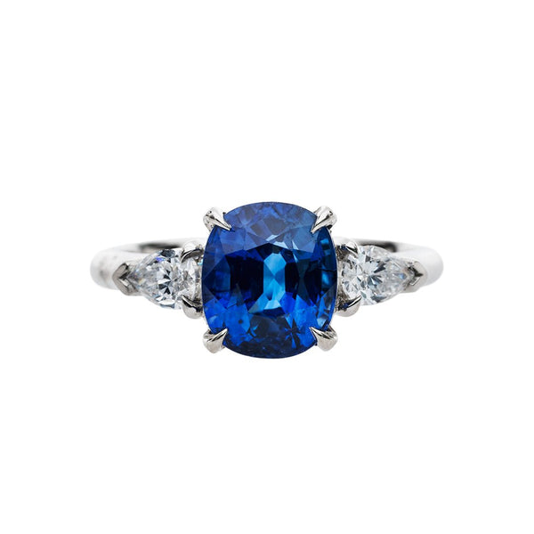 Dazzling Blue Sapphire Engagement Ring | Point Reyes