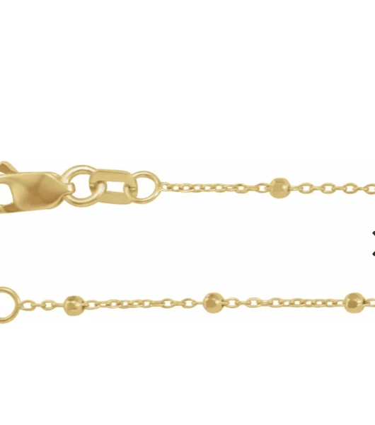 14k YG Cable-Bead Chain