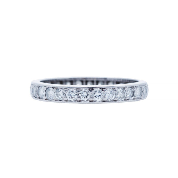 A Timeless and Authentic Art Deco Platinum and Diamond Wedding Band | Sicily