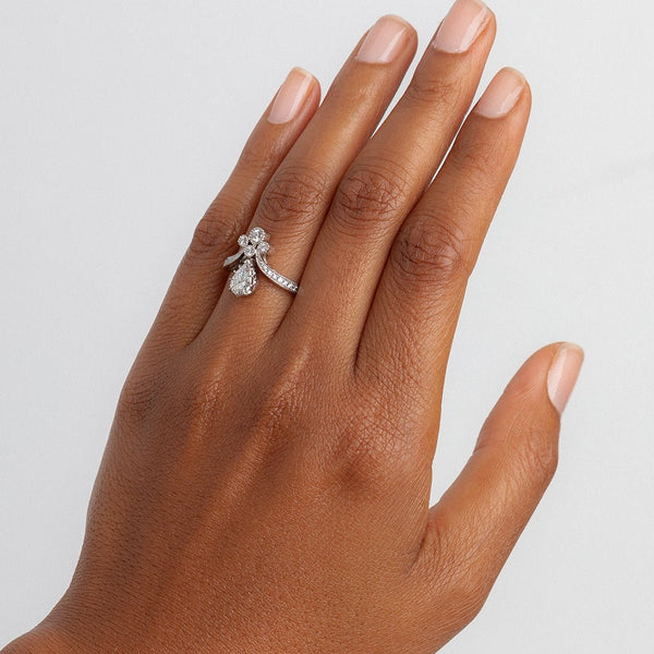Victorian Vintage Inspired Engagement Ring | Vintage Engagement Ring | Tiara