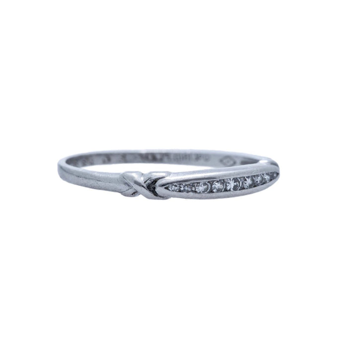 A Perfect Art Deco Platinum and Diamond Wedding Band | Welton