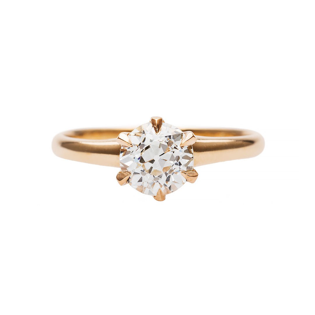 Classic Victorian Diamond Solitaire Engagement Ring 