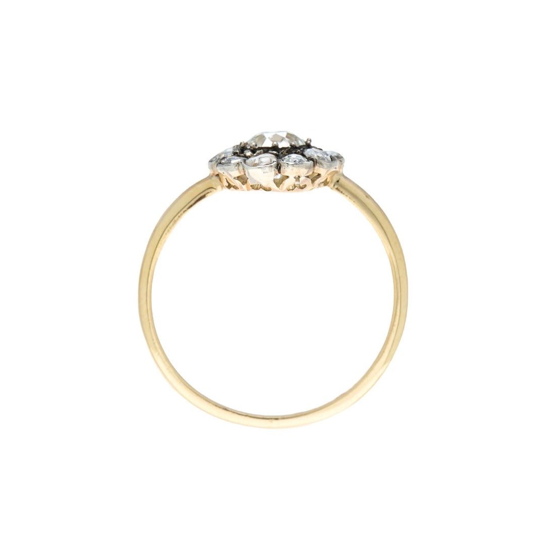 Ultra Low-Profile Victorian Diamond Cluster Engagement Ring | Abermarle