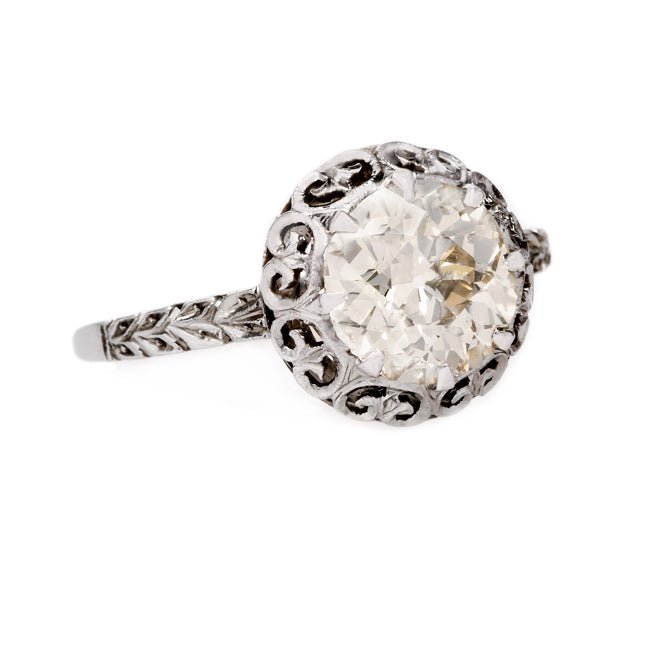 Beautifully Detailed Edwardian Era Solitaire Engagement Ring | Abingsworth from Trumpet & Horn