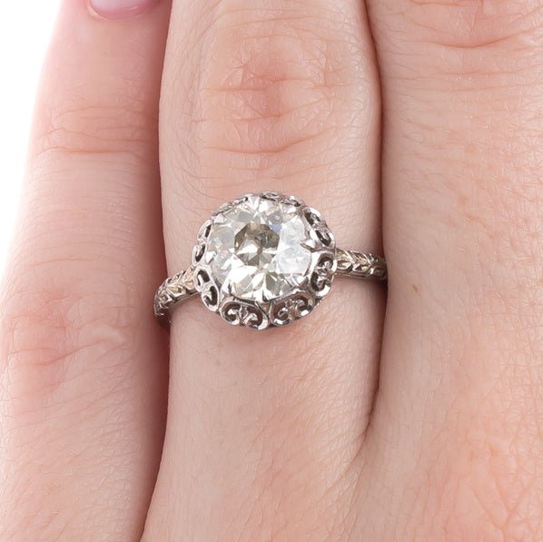 Beautifully Detailed Edwardian Era Solitaire Engagement Ring | Abingsworth from Trumpet & Horn