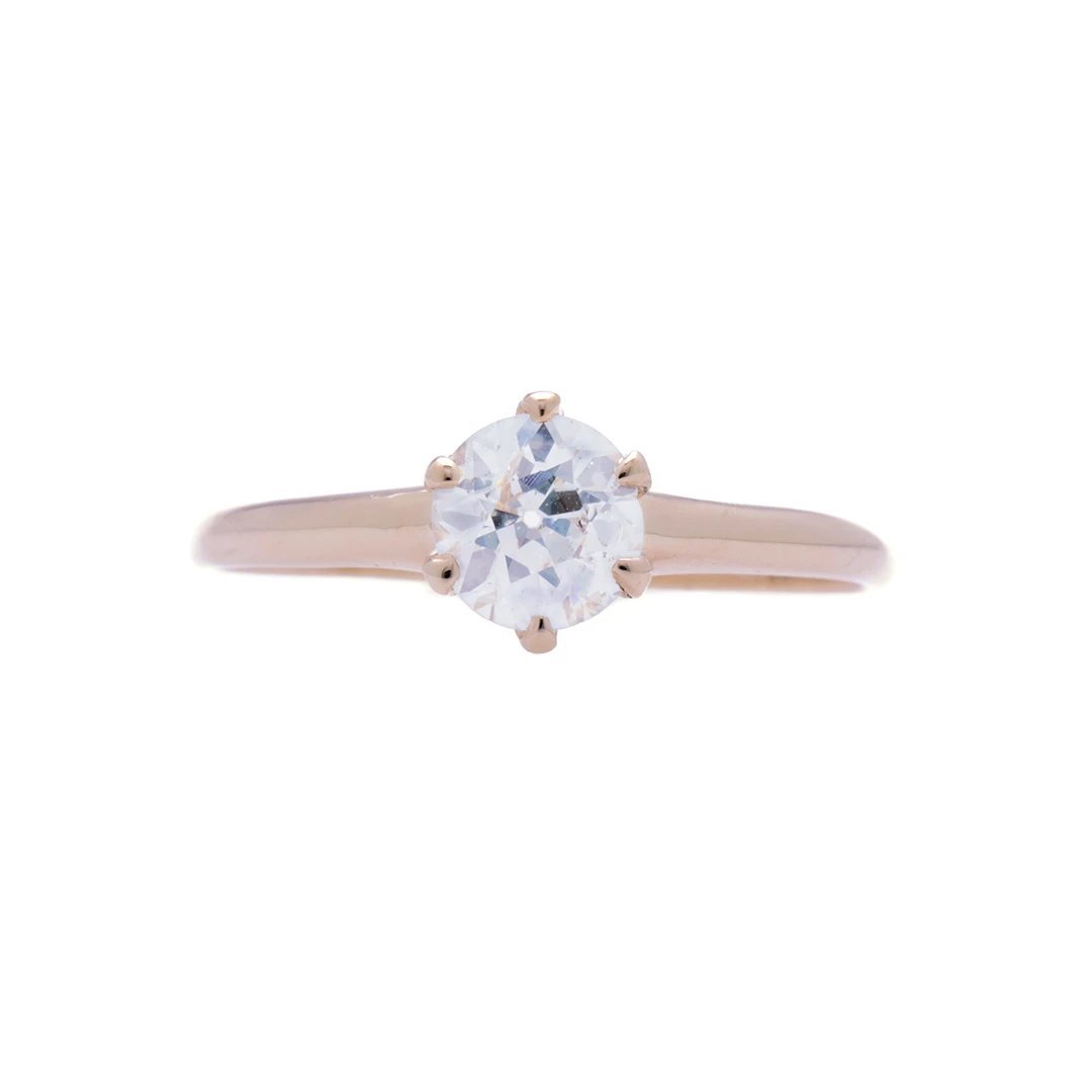 A Lovely Victorian Era 18K Rose Gold and Diamond Engagement Ring | Adbury