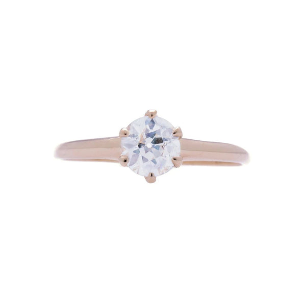 A Lovely Victorian Era 18K Rose Gold and Diamond Engagement Ring | Adbury