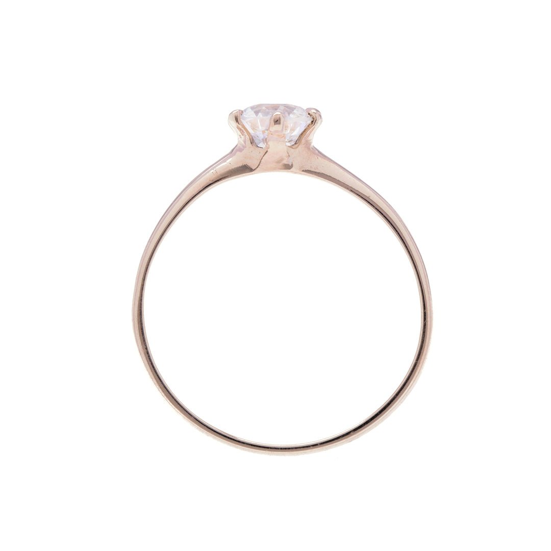 A Lovely Victorian Era 18K Rose Gold and Diamond Engagement Ring | Adbury