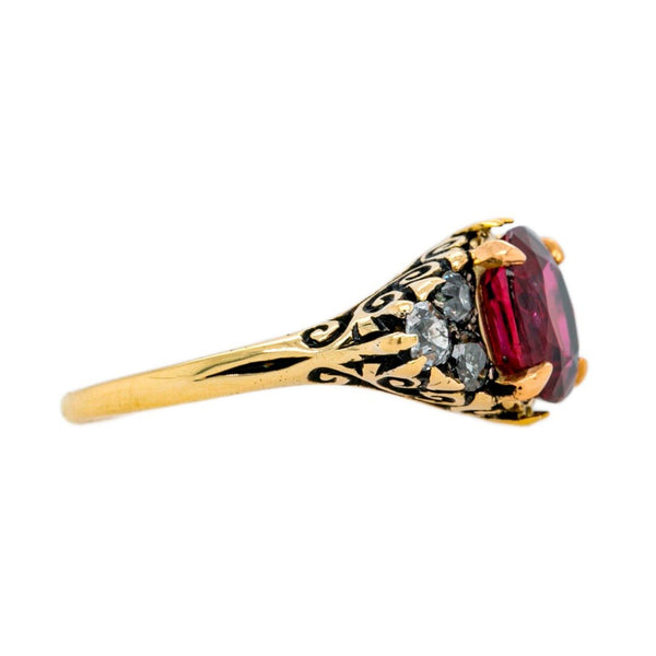 Gorgeous Romantic Ruby & Diamond Victorian Ring | Darling Downs