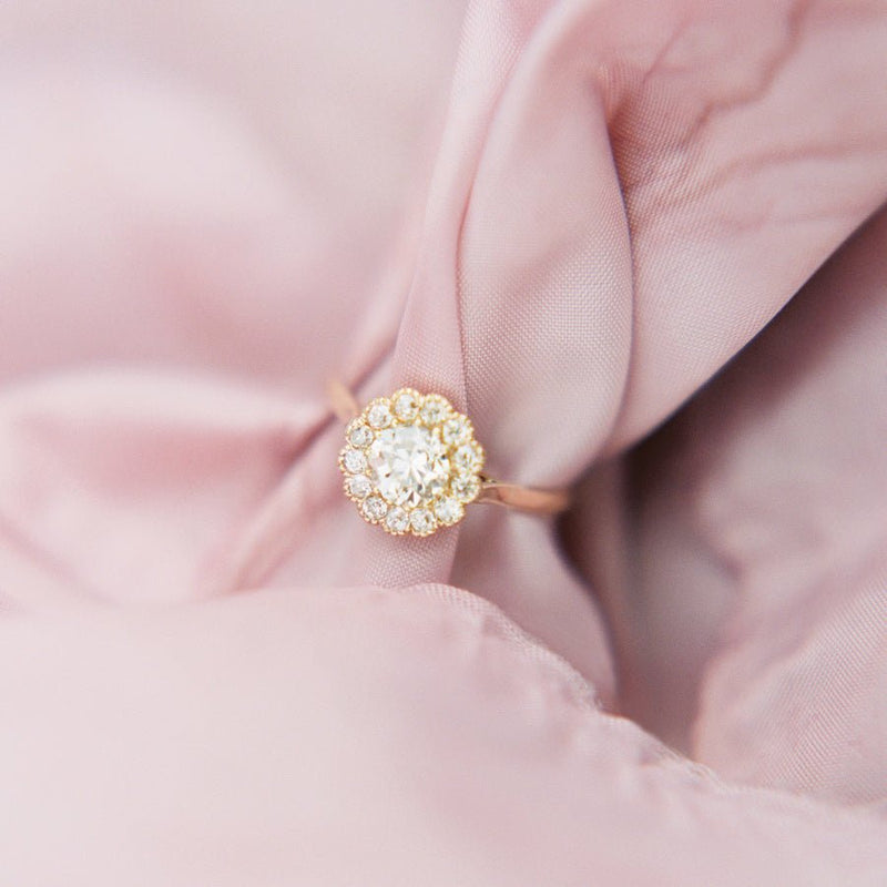 Rose Gold Edwardian Cluster Ring | Adlington from Trumpet & Horn