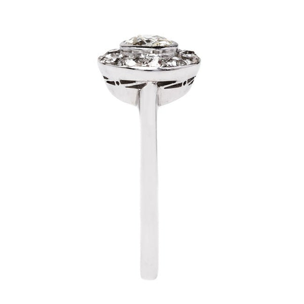 Early Art Deco White Gold Halo Ring | Alcomb from Trumpet & Horn