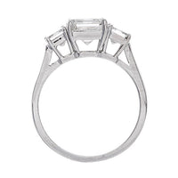 Sleek and Modern Platinum Three Stone Ring | Alden Drive from Trumpet & Horn