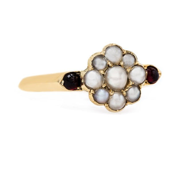 Victorian Seed Pearl Ring with English Hallmarks | Alpine Valley from Trumpet & Horn