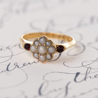 Victorian Seed Pearl Ring with English Hallmarks | Alpine Valley from Trumpet & Horn