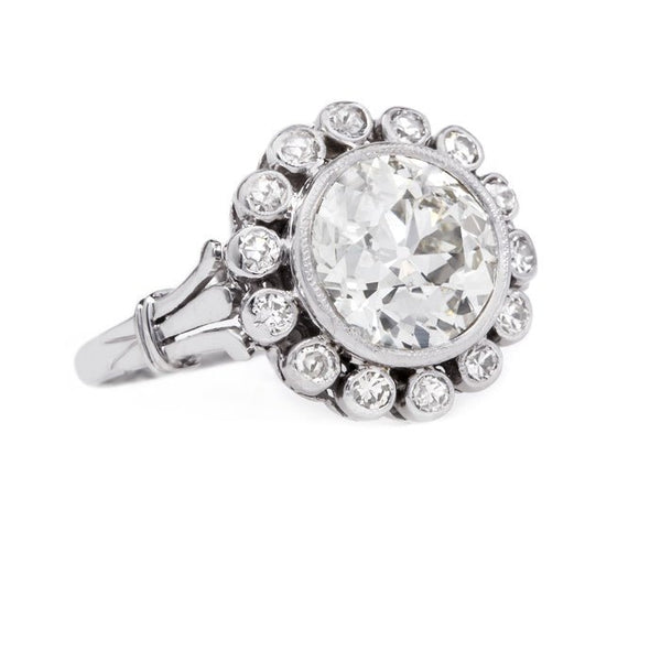Spectacular and Glittering Art Deco Halo Engagement Ring | Amalfi from Trumpet & Horn