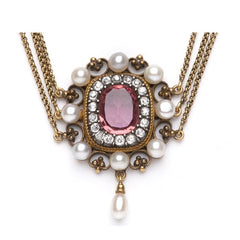 tourmaline diamond necklace