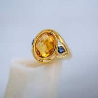 Modern 8.50ct Citrine & Tanzanite Ring by Milanese Antonini Jewelry