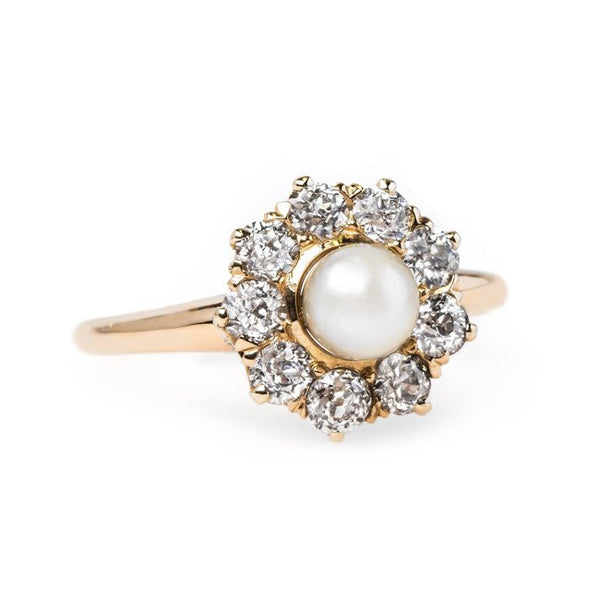 Delicate Victorian Ring with Dreamy Pearl | Ashington from Trumpet & Horn