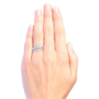 Aspen Edwardian Era Platinum Engagement Ring with Old European Cut Diamonds | Trumpet & Horn