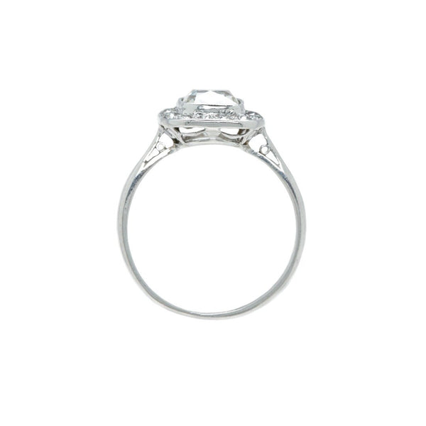 Edwardian Old Mine Cushion Diamond Halo Engagement Ring | Aspinwall