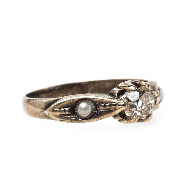 Sweet Victorian Pearl and Diamond Ring | Athens from Trumpet & Horn