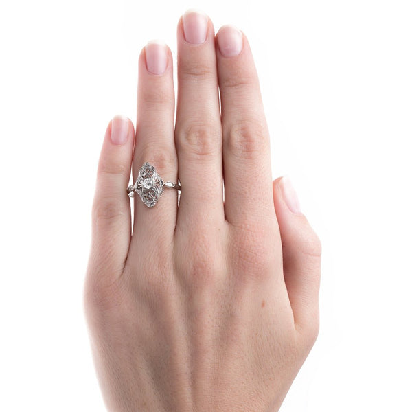 Delicate Art Deco Navette Ring | Atwater from Trumpet & Horn