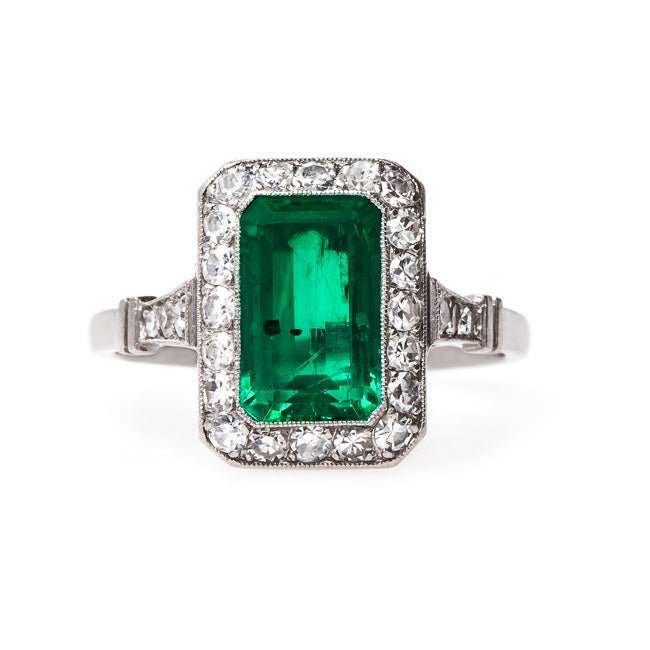 Classic Art Deco Emerald Ring | Avalon Park from Trumpet & Horn