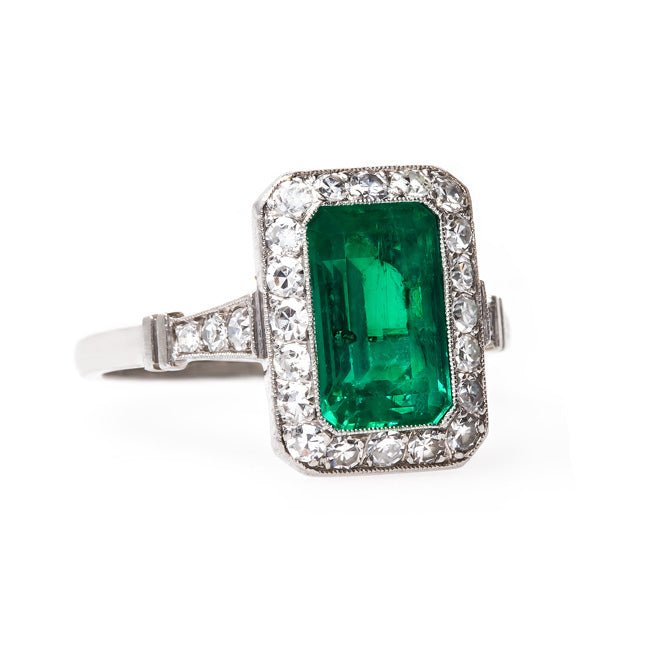 Classic Art Deco Emerald Ring | Avalon Park from Trumpet & Horn