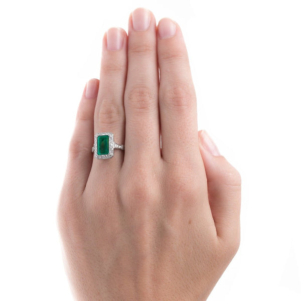 Classic Art Deco Emerald Ring | Avalon Park from Trumpet & Horn
