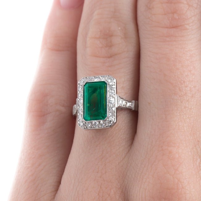 Classic Art Deco Emerald Ring | Avalon Park from Trumpet & Horn