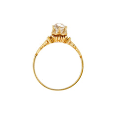 Etruscan Revival Diamond Ring Victorian Era Old Mine Three Stone Engagement Ring | Avebury