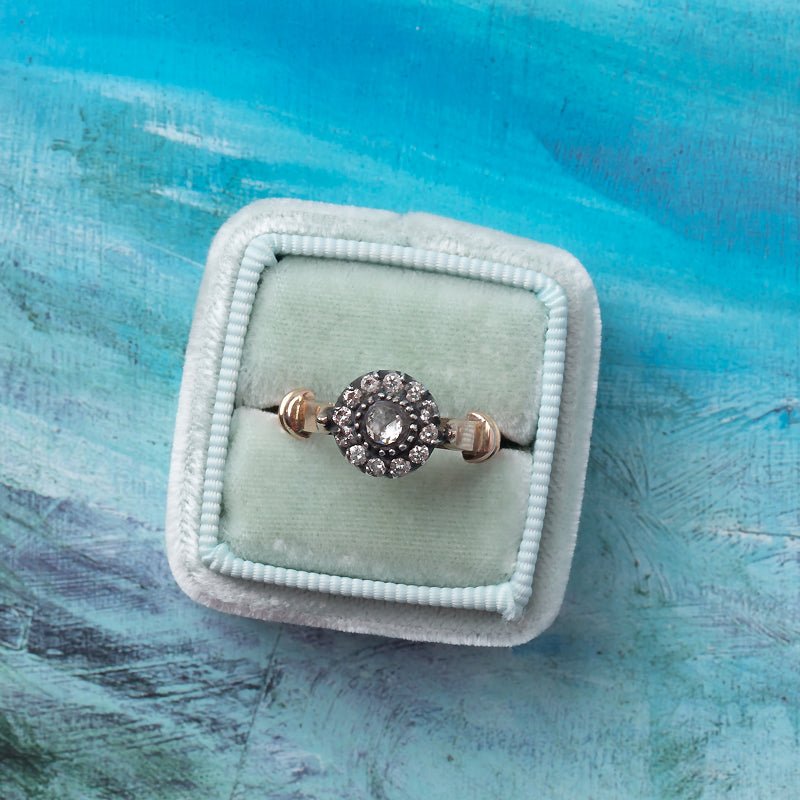 Vintage-Inspired Rose Cut Diamond Halo Engagement Ring | Bairnsdale from Trumpet & Horn