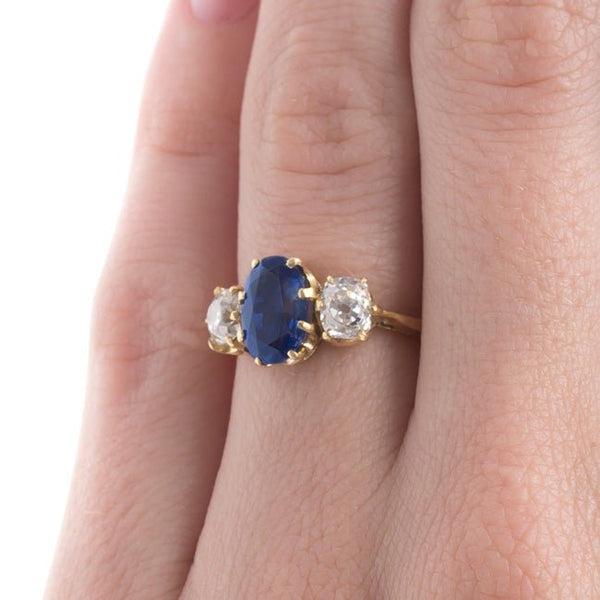 Dazzling Sapphire Ring with French Hallmarks | Bay Bridge from Trumpet & Horn
