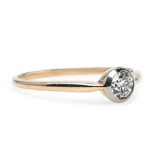 Simple Victorian Era Solitiare Engagement Ring with Old European Cut Diamond | Beachwood from Trumpet & Horn