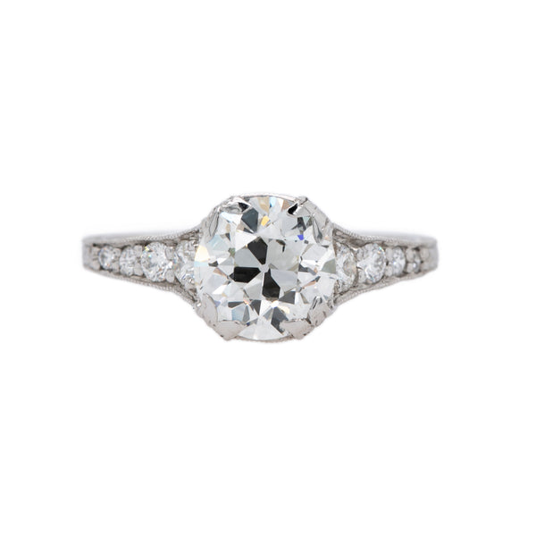 Gleaming White Edwardian-Inspired Diamond Engagement Ring
