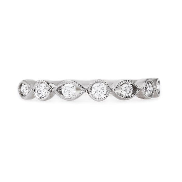 Marquise Shaped Diamond Wedding Band | Begonia from Trumpet & Horn