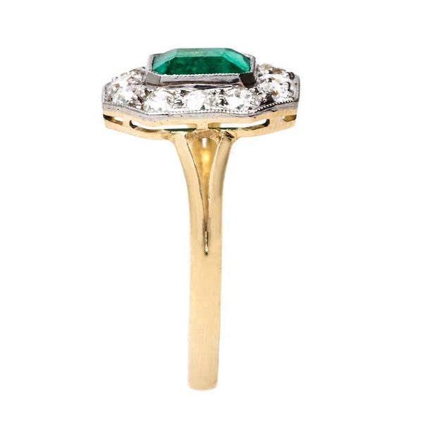 Decadent Emerald Art Deco Engagement Ring | Bella Vista